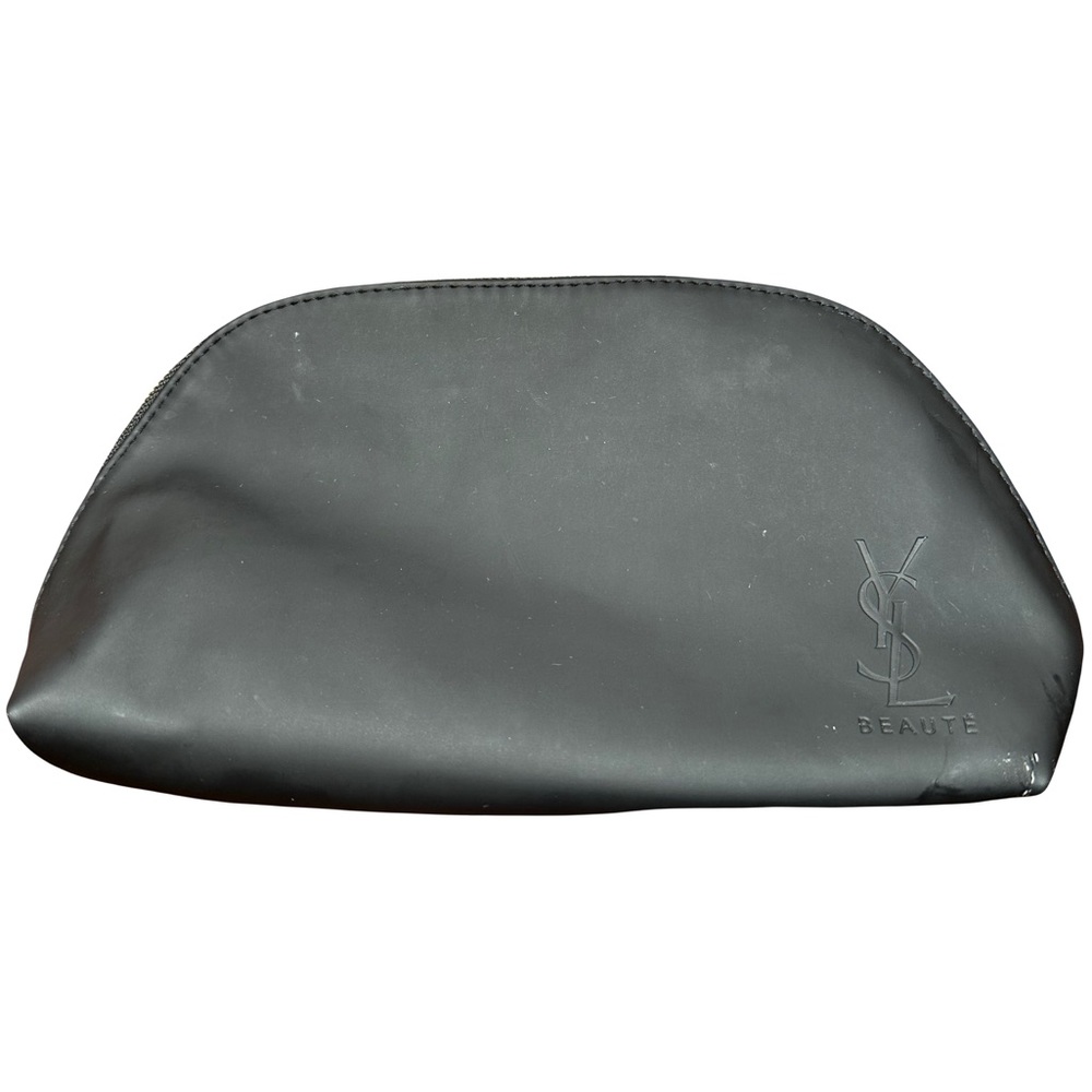 Yves Saint Laurent YSL Beaute Black Cosmetic Makeup Bag Pouch Clutch One Size
